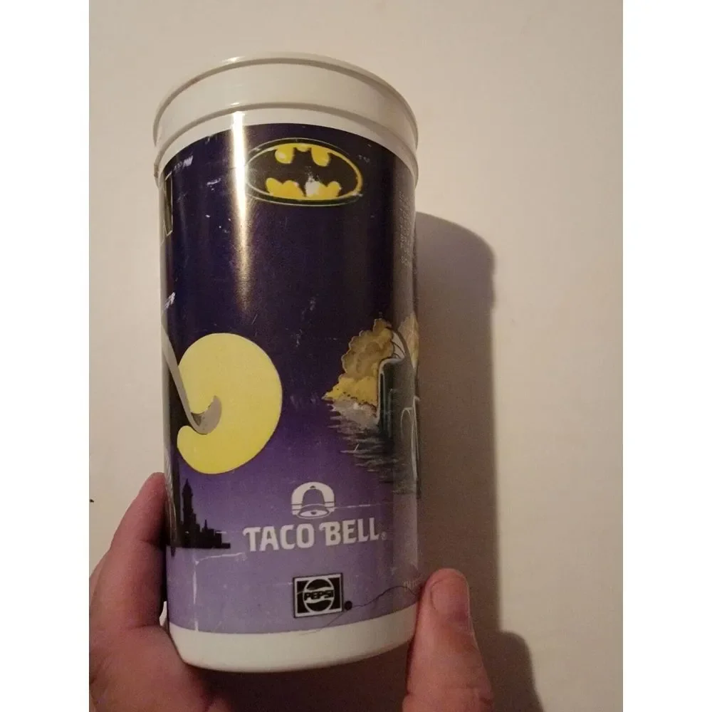 1989 Movie Batman Taco Bell Pepsi Cup Batmobile Louisiana Plastics Inc Rare Find